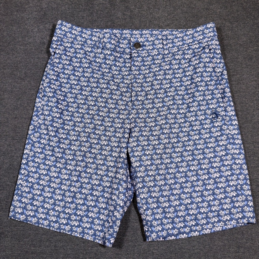 Original Penguin Golf Shorts Mens 30 Blue Floral Print Stretch Performance